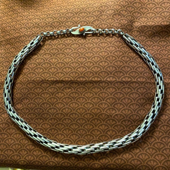 Silver Chain Link Necklace - Picture 1 of 9